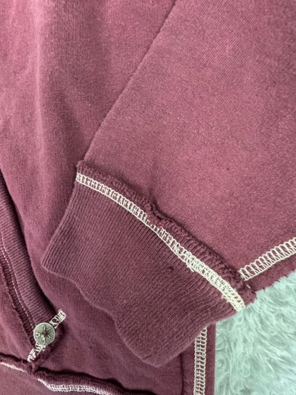 True Religion Maroon Hoodie Jacket Mens XXL Los Angeles 1956 Captains Retro